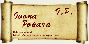 Ivona Popara vizit kartica